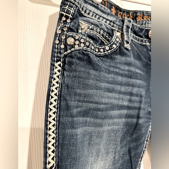 ROCK REVIVAL Rhinestone Embellished, Low Rise Boot Cut - Picture 4 of 5